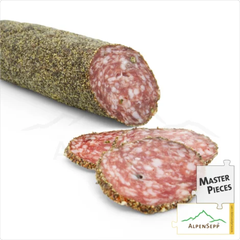 PEPPER SALAMI | Delicately aromatic salami made from pork | PREMIUM sausage variety | 1 stick