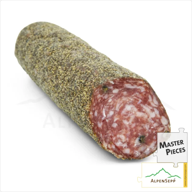 PEPPER SALAMI | Delicately aromatic salami made from pork | PREMIUM sausage variety | 1 stick