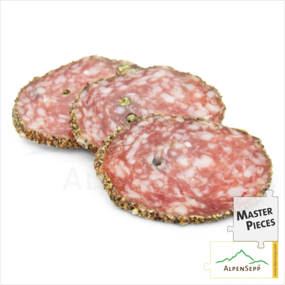 PEPPER SALAMI | PFEFFERSALAMI | Delicately aromatic salami made from pork | PREMIUM sausage variety | 1 stick 8 PEPPER SALAMI | Delicately aromatic salami made from pork | PREMIUM sausage variety | 1 stick