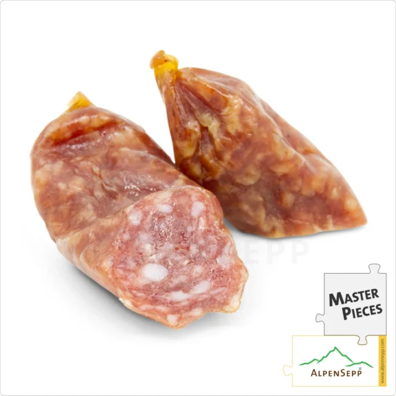 SALAMI BITER CLASSIC | SALAMI BEISSERLE | Mild Snack Sausage made from Pork | Mild-Spicy PREMIUM Sausage Variety | 4 Pieces 7 SALAMI BITER CLASSIC | Mild Snack Sausage made from Pork | Mild-Spicy PREMIUM Sausage Variety | 4 Pieces
