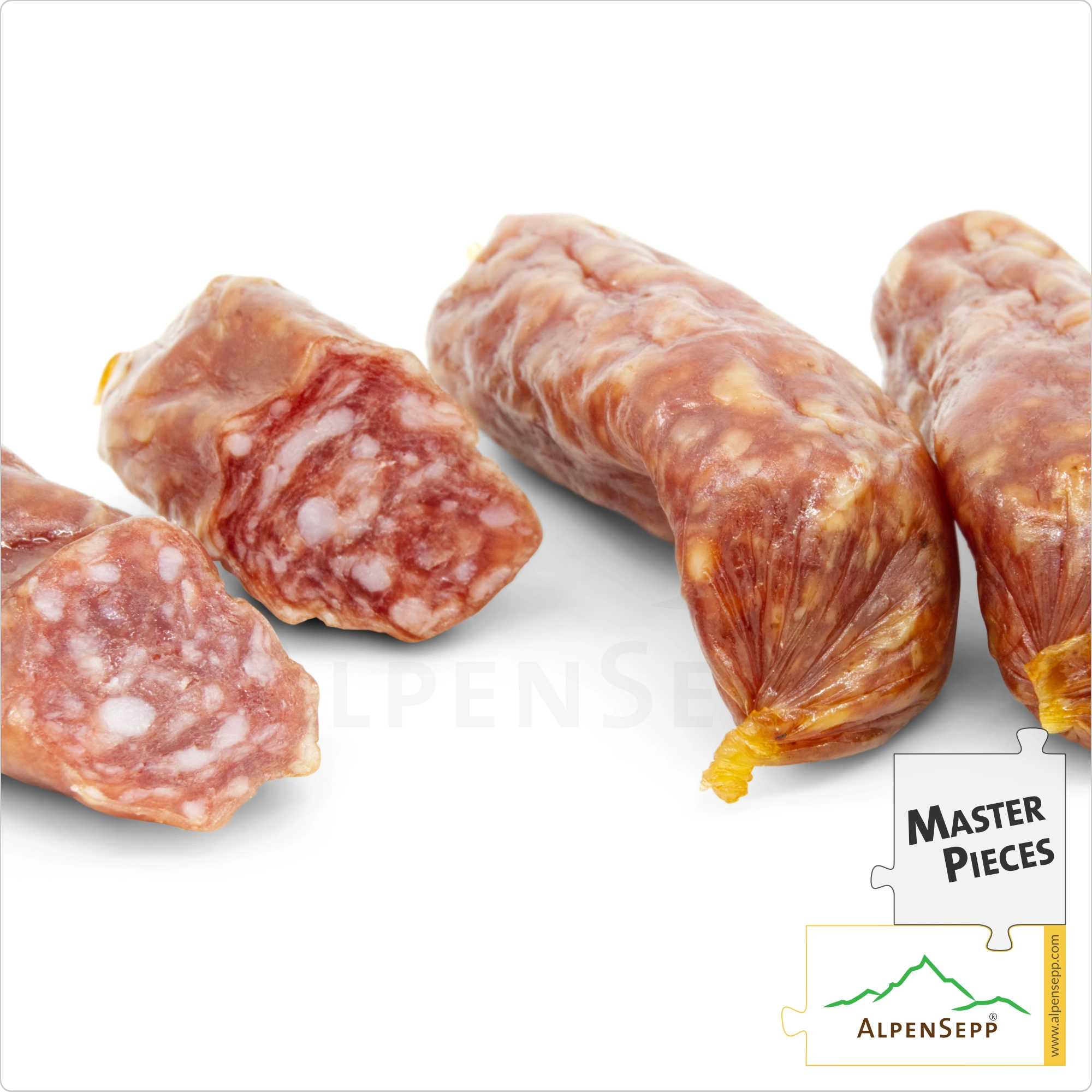 SALAMI BITER CLASSIC | Mild Snack Sausage made from Pork | Mild-Spicy PREMIUM Sausage Variety | 4 Pieces