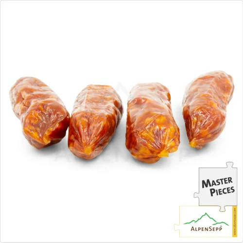 SALAMI BITER HOT | SALAMI BEISSERLE | Spicy snack sausage with chili made from pork | Savory PREMIUM sausage variety | 4 pieces 8 SALAMI BITER HOT | Spicy snack sausage with chili made from pork | Savory PREMIUM sausage variety | 4 pieces