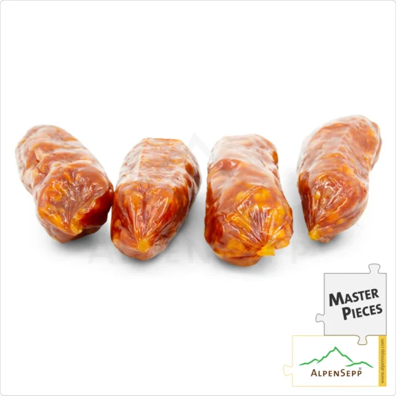 SALAMI BITER HOT | SALAMI BEISSERLE | Spicy snack sausage with chili made from pork | Savory PREMIUM sausage variety | 4 pieces 8 SALAMI BITER HOT | Spicy snack sausage with chili made from pork | Savory PREMIUM sausage variety | 4 pieces