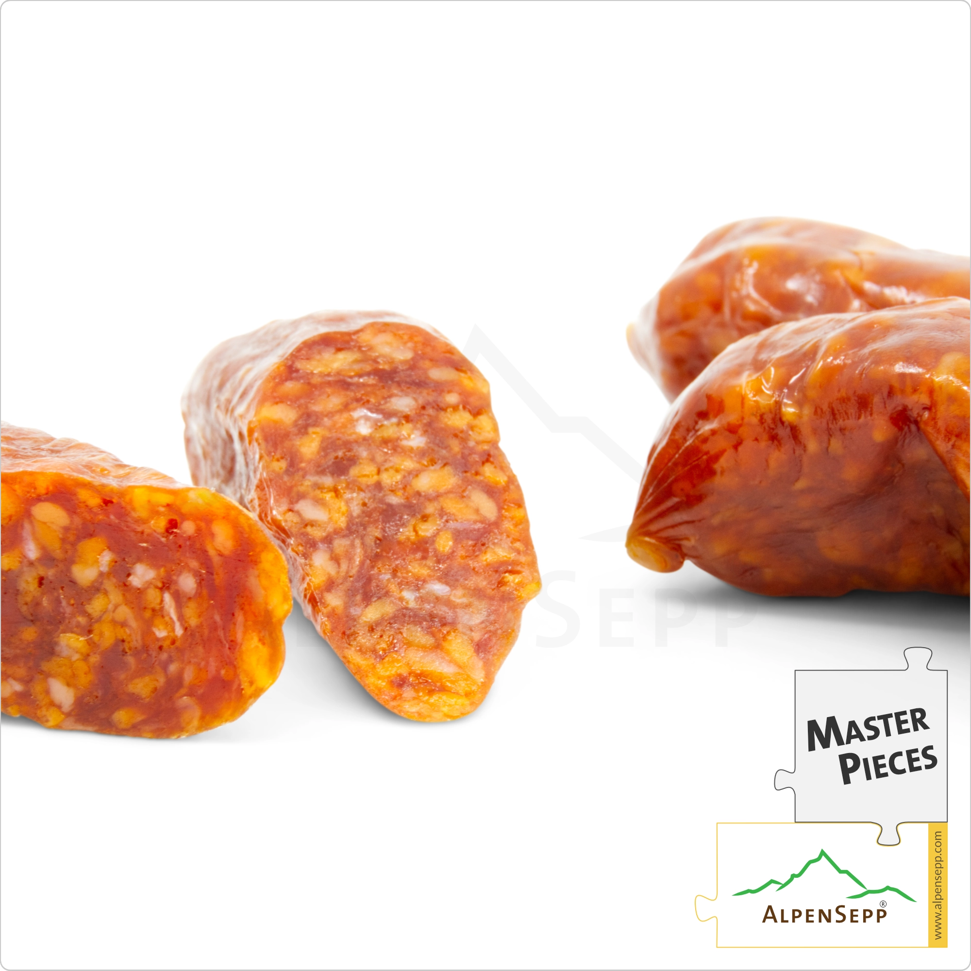 SALAMI BITER HOT | Spicy snack sausage with chili made from pork | Savory PREMIUM sausage variety | 4 pieces