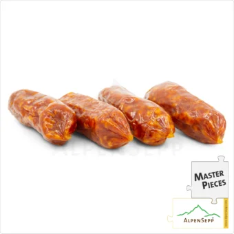 SALAMI BITER HOT | Spicy snack sausage with chili made from pork | Savory PREMIUM sausage variety | 4 pieces