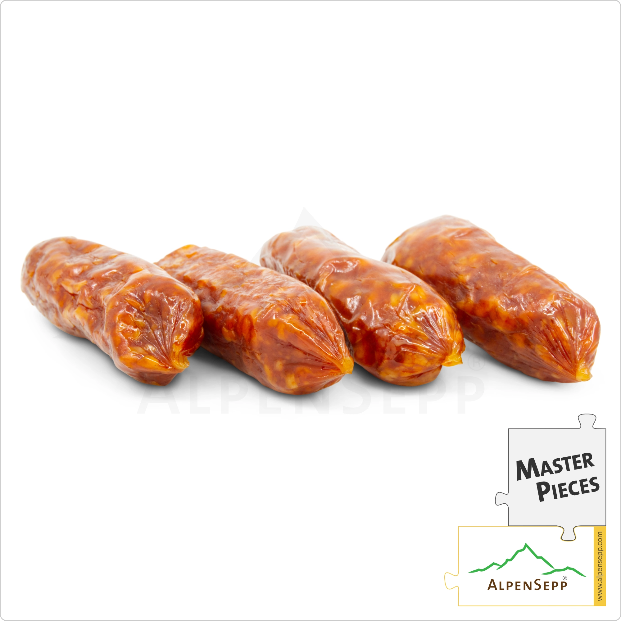 SALAMI BITER HOT | Spicy snack sausage with chili made from pork | Savory PREMIUM sausage variety | 4 pieces