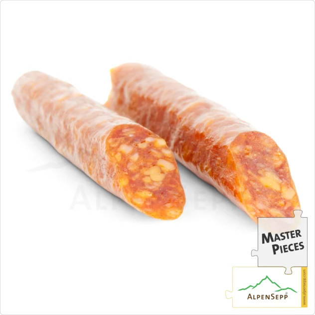 SALAMI STICKS SPICY | Mini Salami Sausages made from Pork | PREMIUM Sausage Variety | 6 Pieces