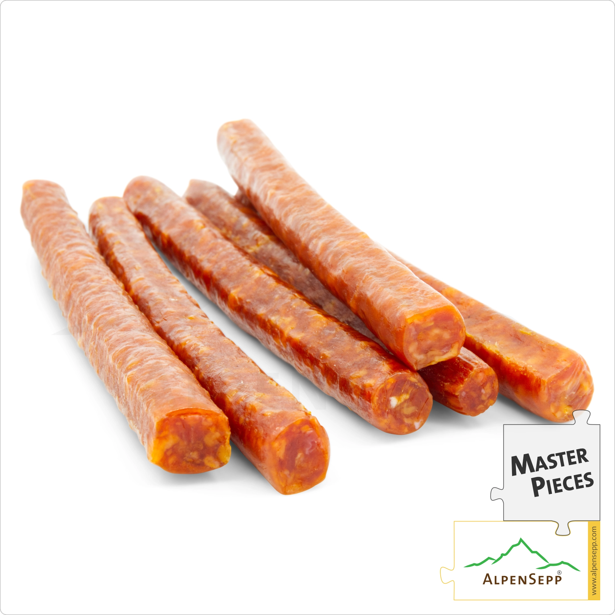 SALAMI STICKS SPICY | Mini Salami Sausages made from Pork | PREMIUM Sausage Variety | 6 Pieces