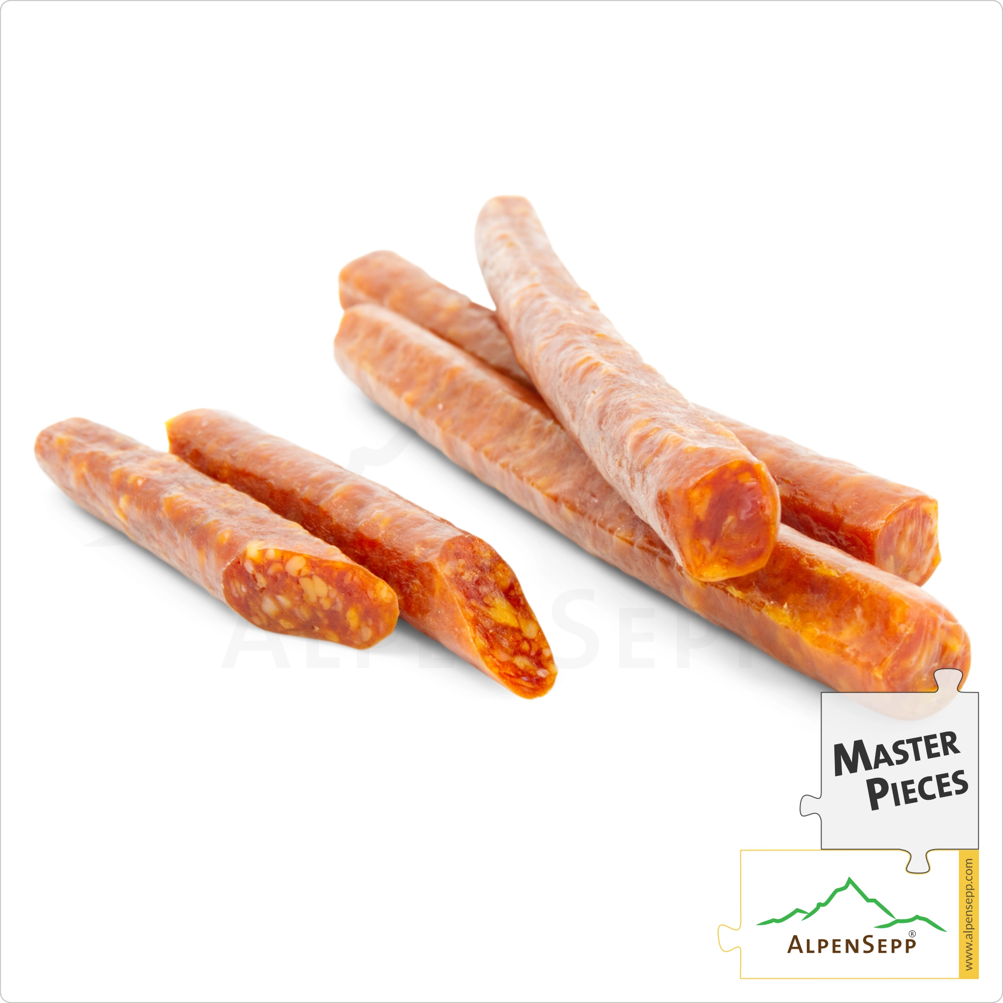 SALAMI STICKS SPICY | Mini Salami Sausages made from Pork | PREMIUM Sausage Variety | 6 Pieces