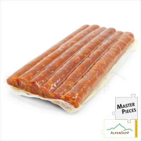 SALAMI STICKS SPICY | Mini Salami Sausages made from Pork | PREMIUM Sausage Variety | 6 Pieces