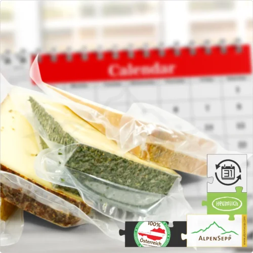 SUBSCRIPTION MOUNTAIN CHEESE, SEMI-HARD CHEESE + GAME SALAMI | 1,4 kg with Alternating Cheese and Sausage Variety | with Flexible Subscription Term 9 SUBSCRIPTION MOUNTAIN CHEESE, SEMI-HARD CHEESE + WILD SALAMI | 1,4 kg with Alternating Cheese and Sausage Variety | with Flexible Subscription Term