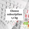 SUBSCRIPTION MOUNTAIN CHEESE + SEMI HARD CHEESE - 1,1 KG | lactose-free | Rotating Cheese Variety | With Flexible Subscription Duration