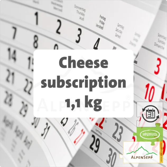 SUBSCRIPTION MOUNTAIN CHEESE + SEMI HARD CHEESE - 1,1 KG | lactose-free | Rotating Cheese Variety | With Flexible Subscription Duration