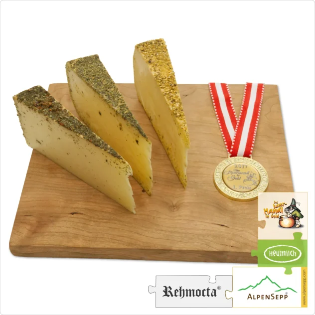 GOLD MEDAL CHEESE BOX from Rehmer Sennhus | GOLDMEDAILLE KÄSEBOX | 5 different cheeses | We celebrate with you!