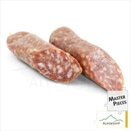 PINE WURZEN | ZIRBENWURZEN | smoked sausage Kaminwurzen with pine | delicately spicy PREMIUM sausage | 3 pieces 7 ZIRBENWURZEN | smoked Kaminwurzen with pine | delicately spicy PREMIUM sausage | 3 pieces