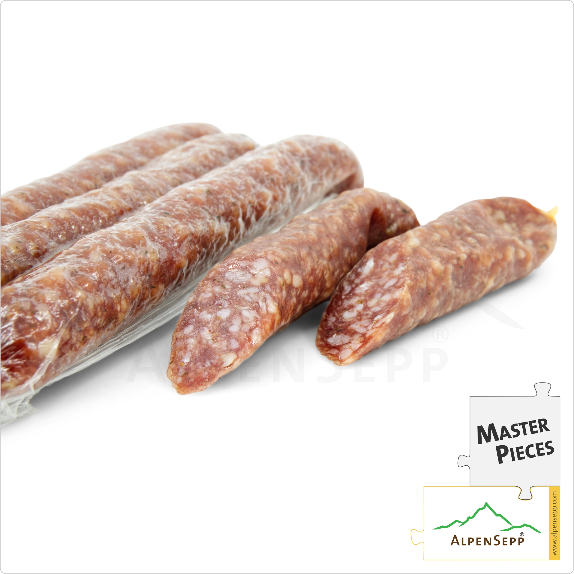 ZIRBENWURZEN | smoked Kaminwurzen with pine | delicately spicy PREMIUM sausage | 3 pieces