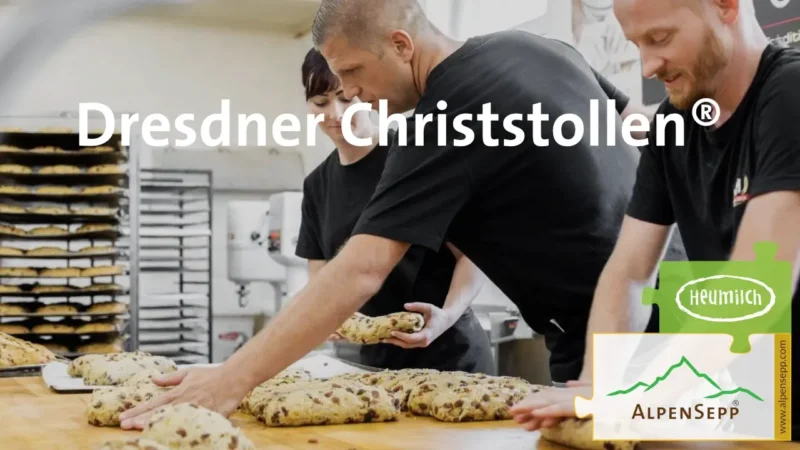 DRESDNER CHRISTSTOLLEN® | Original from Dresden with Ingredients from AlpenSepp® | 1,5 kg Stollen with Real Dairy Butter and Clarified Butter from Hay Milk® | Exclusively by Pre-Order 12 Culinary experience Dresdner Christstollen