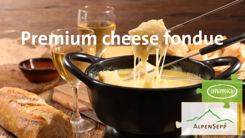 PREMIUM CHEESE FONDUE | KÄSEFONDUE | Cheese ready-meal specialty made from hay milk® in a bag | aromatic + spicy | 500 grams 9 Culinary experience premium cheese fondue