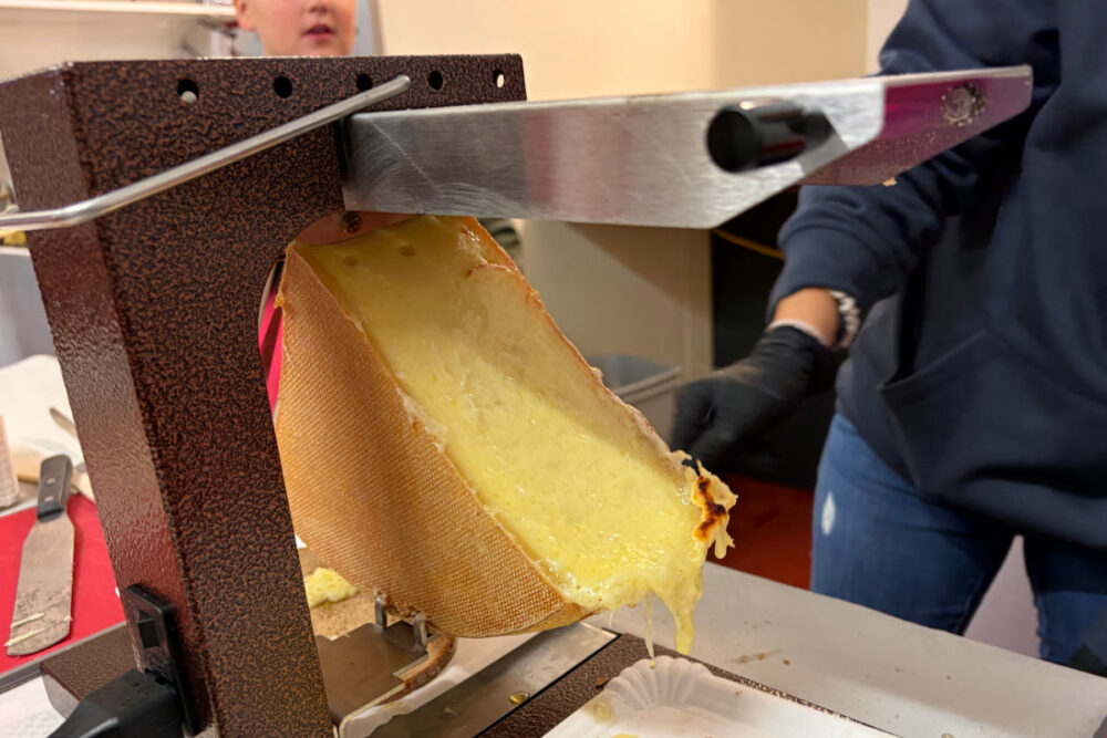 Louis Tellier Raclette Grill Review with alpine cheese