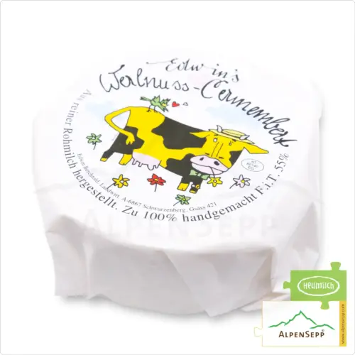 Camembert with WALNUTS made from Bregenzerwald hay milk | Pure nature from the original Grauvieh | 240 g 10 Camembert with WALNUTS made from Bregenzerwald hay milk | Pure nature from the original Grauvieh | fresh