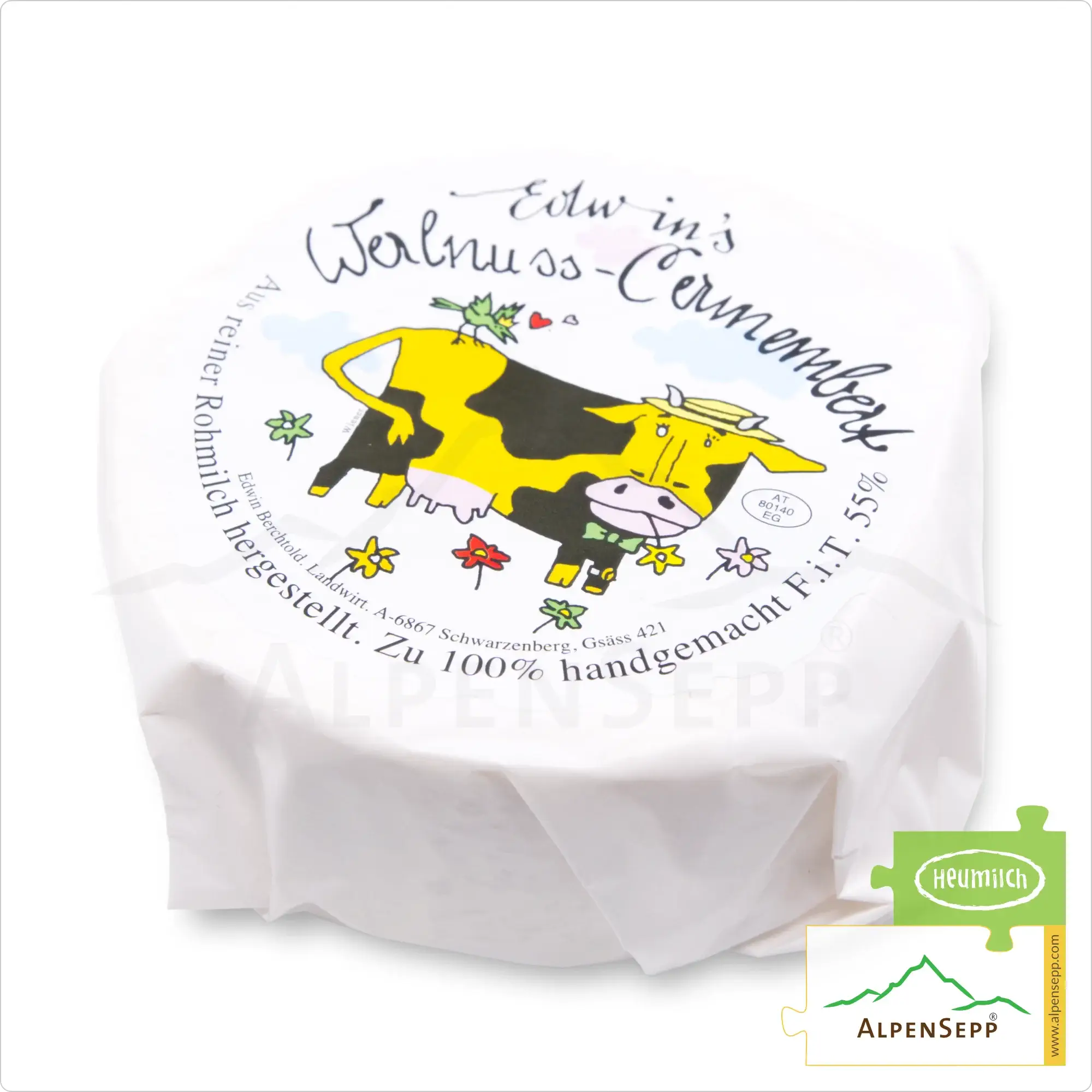 Camembert with WALNUTS made from Bregenzerwald hay milk | Pure nature from the original Grauvieh | 240 g 5 Camembert with WALNUTS made from Bregenzerwald hay milk | Pure nature from the original Grauvieh | fresh