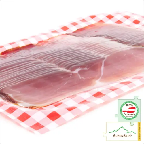 Sliced Ham Bacon | Lightly Smoked and Air-Dried | 100% from Austria – 200 Grams