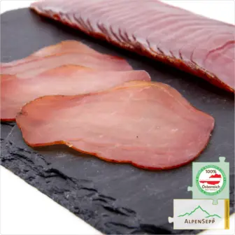 Sliced Juniper-Cured Ham | Lightly Smoked & Air-Dried | 100% Austrian Pork – 200 Grams