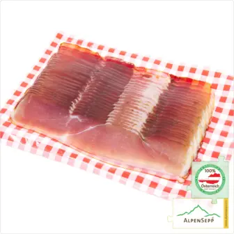 Sliced Ham Bacon | Lightly Smoked and Air-Dried | 100% from Austria – 200 Grams