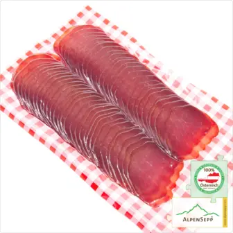 Sliced Juniper-Cured Ham | Lightly Smoked & Air-Dried | 100% Austrian Pork – 200 Grams